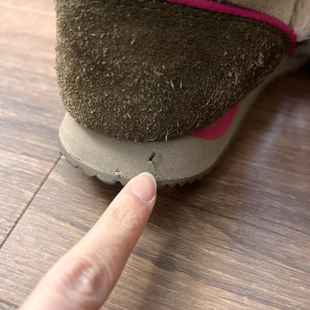 Kangaroos 'Roocicles' Leather Suede Pink High Top  Shearling Lined Snow Sneakers - Picture 10 of 11